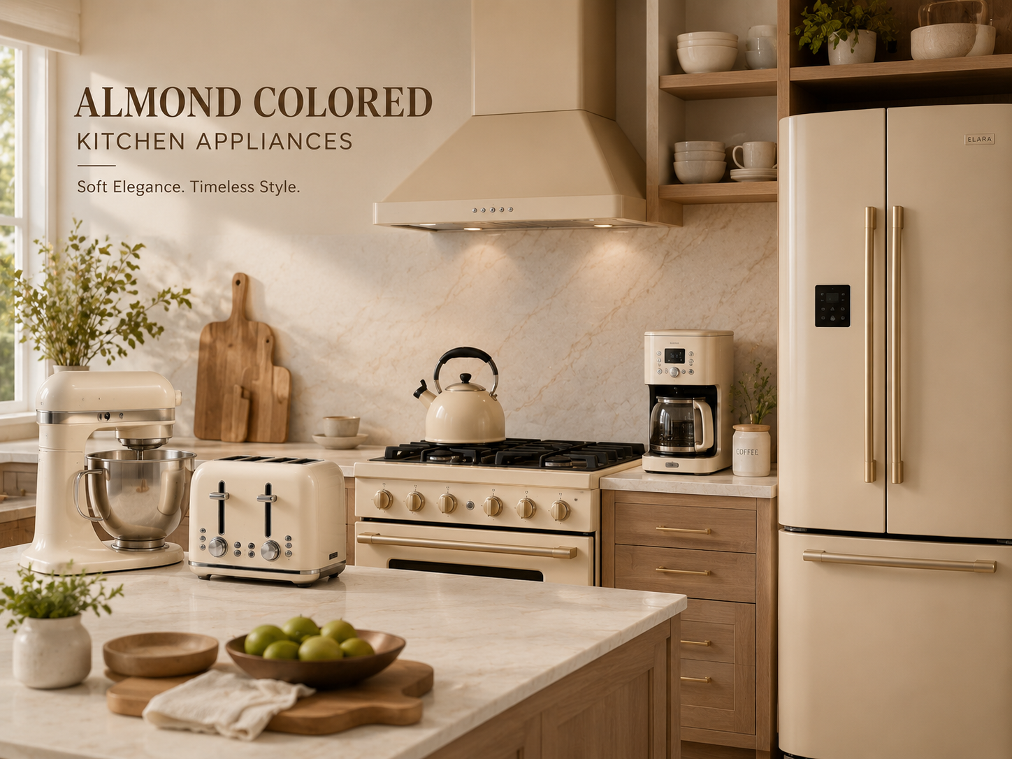 almond colored kitchen appliances​