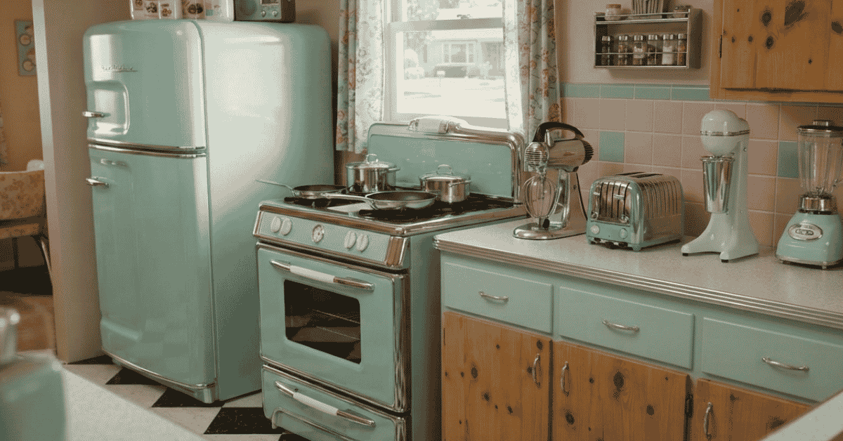 Bold 50s Style Kitchen Appliances Revival