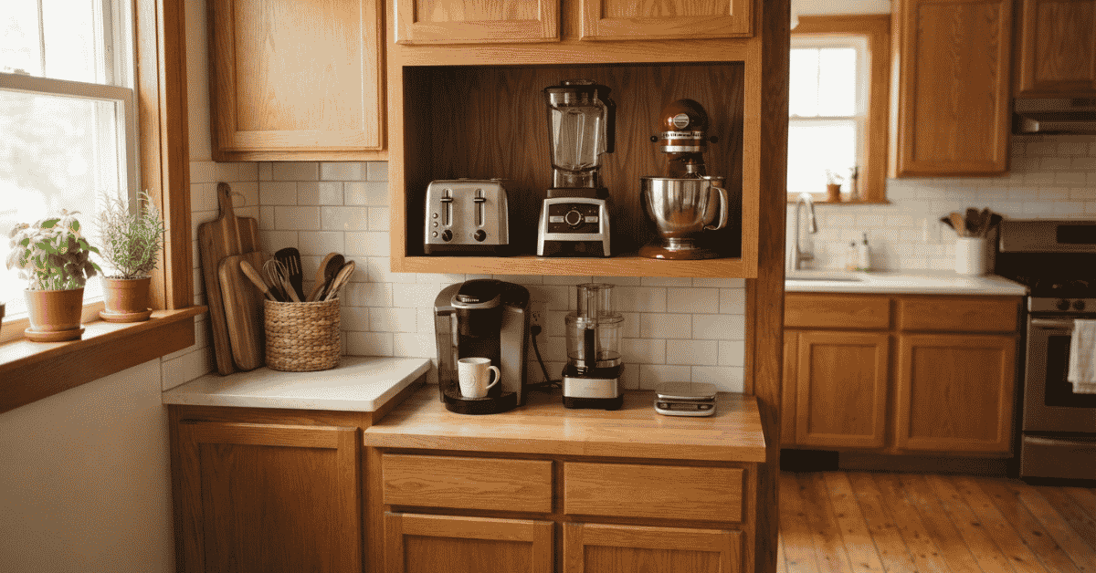 Best Snazzy Appliance Shelf For Kitchen Joy